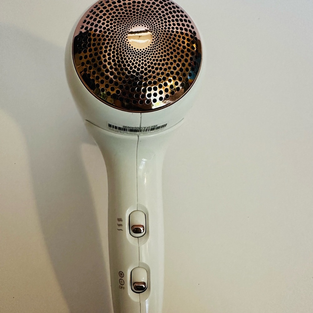 T3 Fit Compact-  White and Rose Gold Hair Dryer - Picture 3 of 4